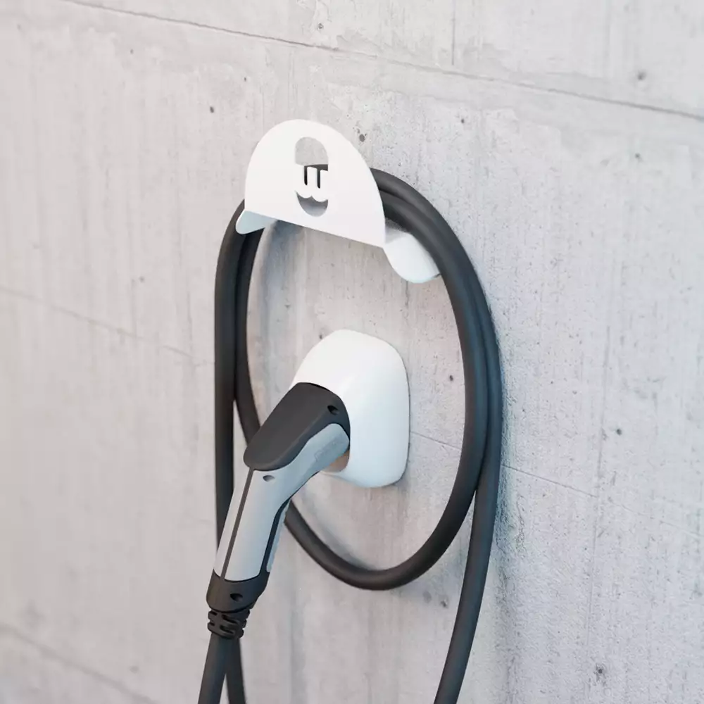 Borne de recharge pour voiture électrique Commander 2 + Power boost + Support de câble blanc de marque Wallbox, photo N°2